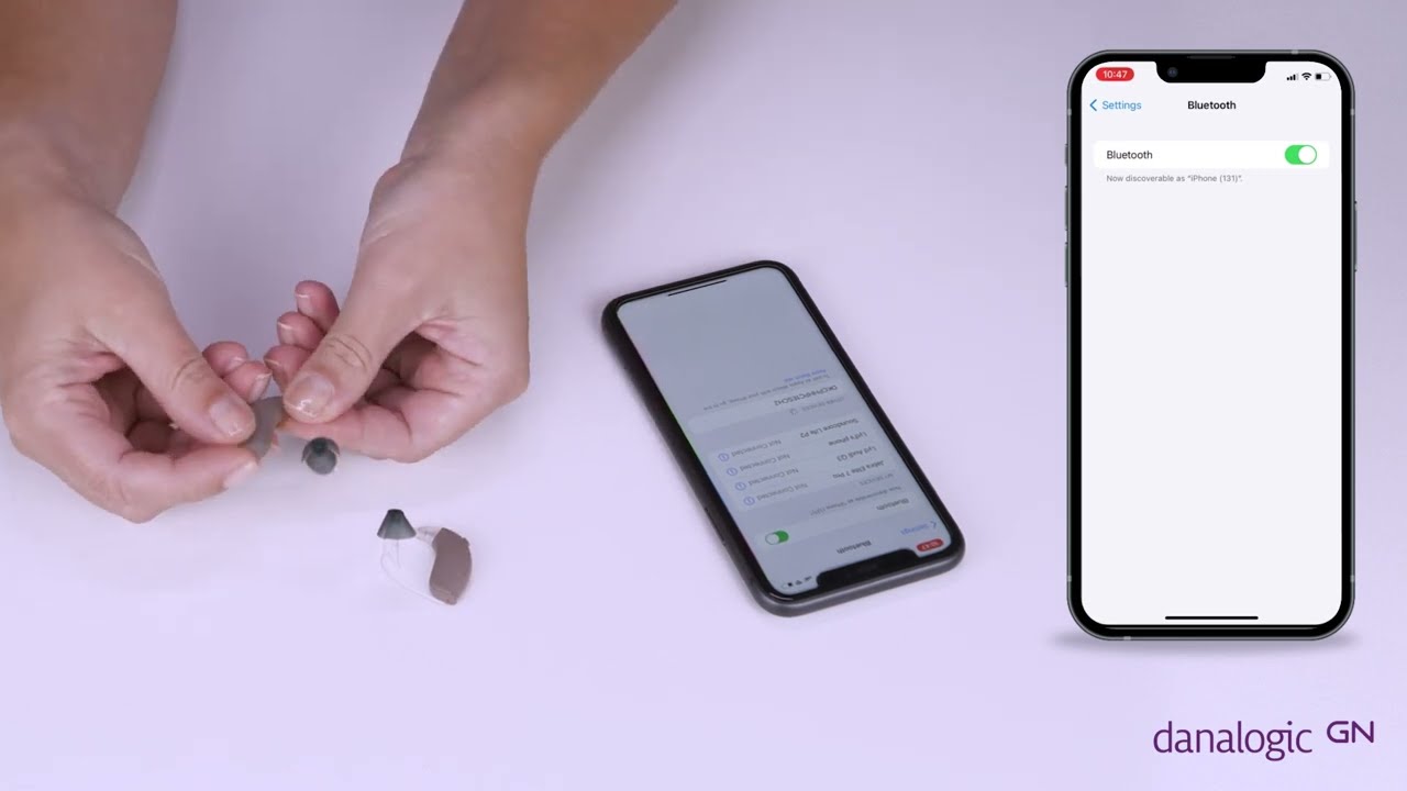 How to connect danalogic GN hearing aids to the BeMore app on iOS devices