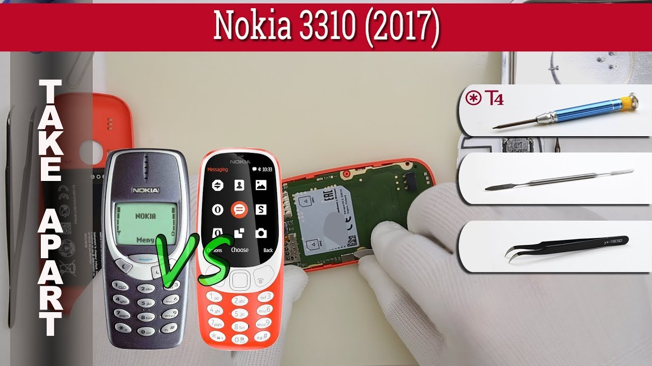Как разобрать 📱 Nokia 3310 (2017) TA-1030 Разборка и ремонт