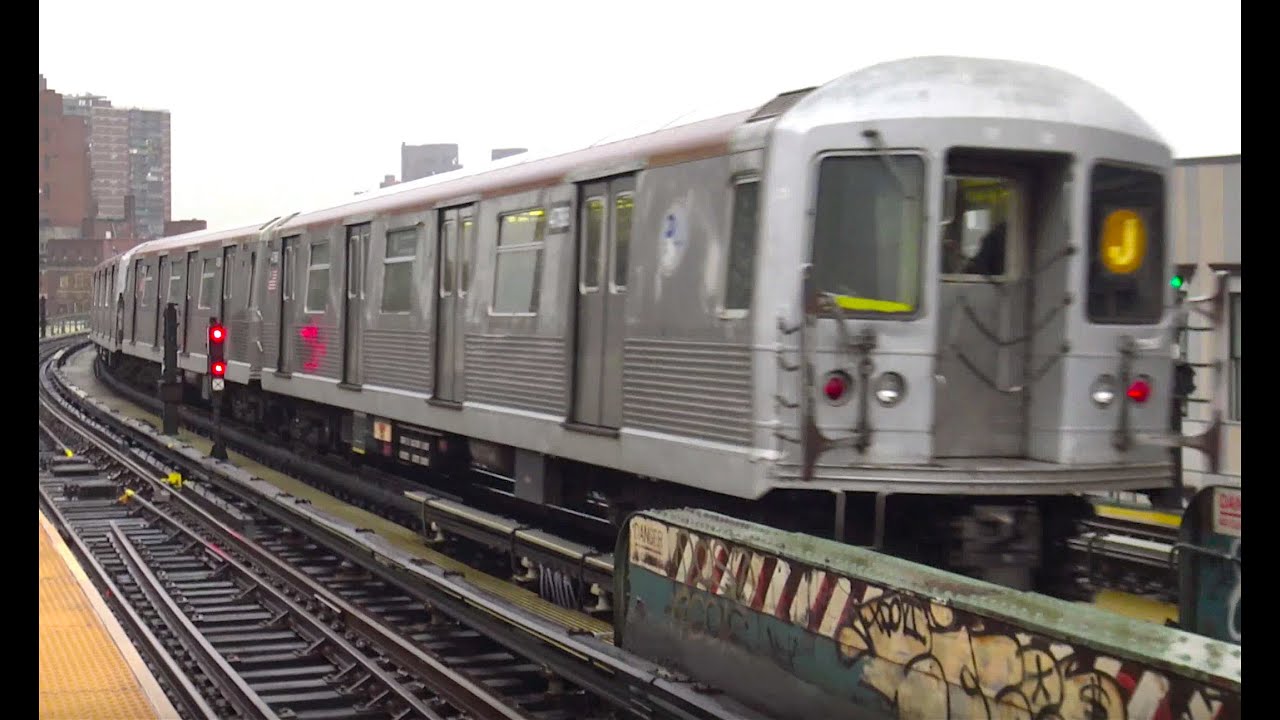 ⁴ᴷ Rush Hour J/M/Z line Action - With R143 Z Train