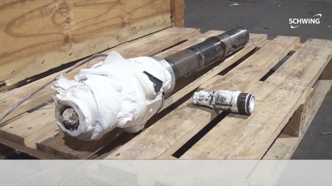 SCHWING MaxiClean - Cleaning of cylinder with extruder screw