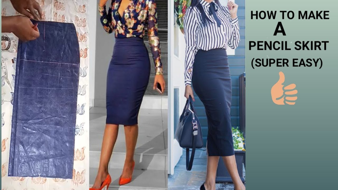 HOW TO MAKE A PENCIL SKIRT (SUPER EASY)