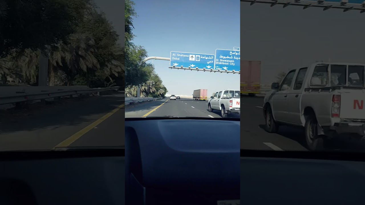 140 speed on Abu Dhabi To Dubai road