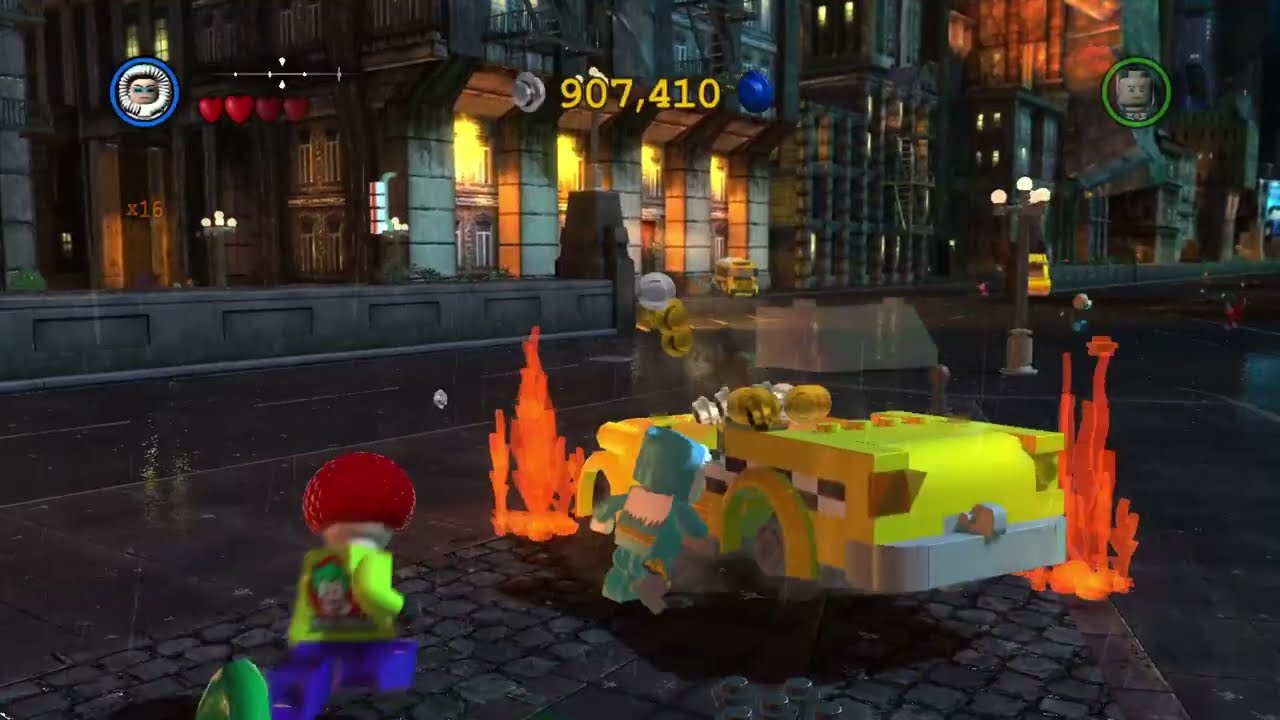 Lego Batman 2 walkthrough- All gold bricks in Gotham central-  Gotham park and  Gotham zoo