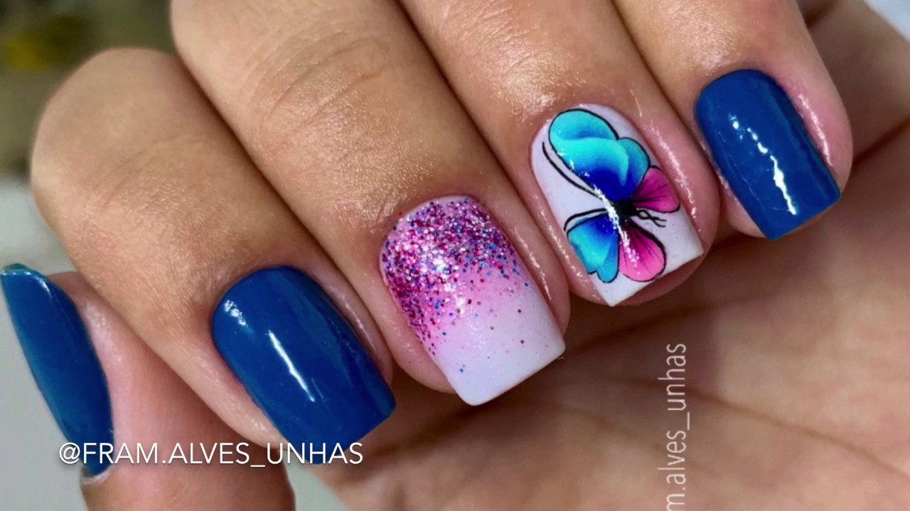 Decoração em unhas curtas | Passo a Passo