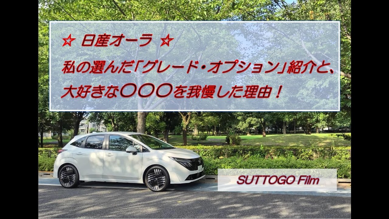 日産オーラ　私の選んだグレード・オプション紹介と、大好きな〇〇〇を我慢した理由！