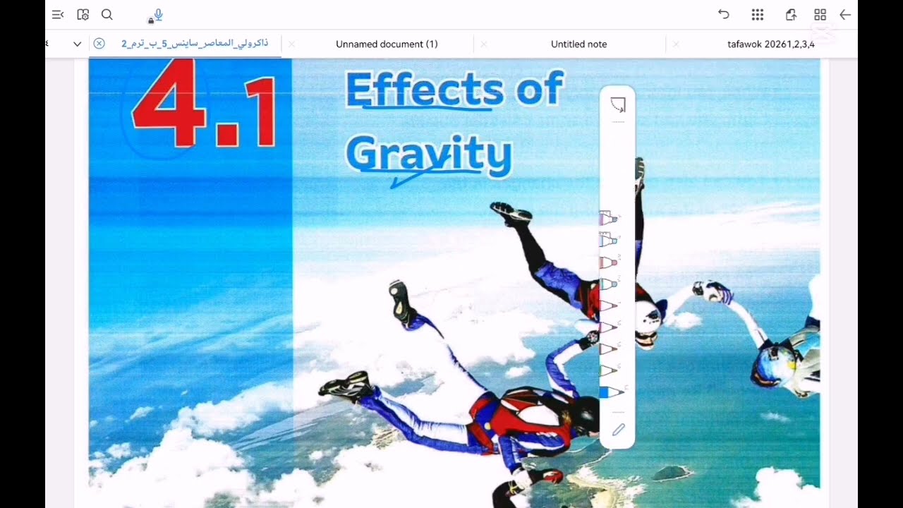 Science prim 5 unit 4 Concept one Effect Of Gravity 