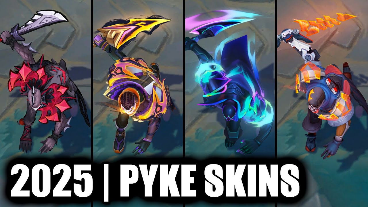 ALL PYKE SKINS SPOTLIGHT 2025 | League of Legends