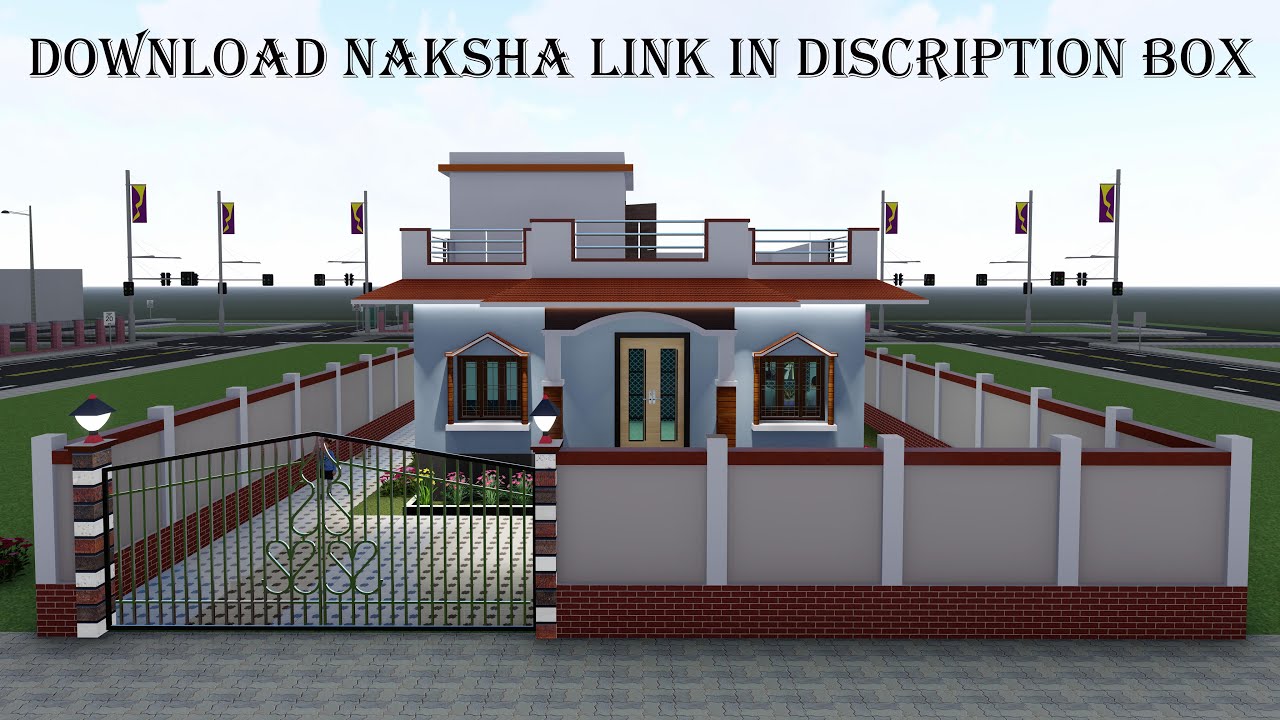 3 bedrooms simple village house plans | beautiful home I 27'x38' For One Brother  @My Home plan