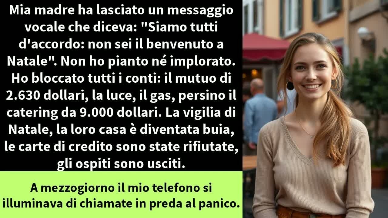 Mia madre ha lasciato un messaggio vocale che diceva： ＂Siamo tutti d'accordo： non sei il benvenu