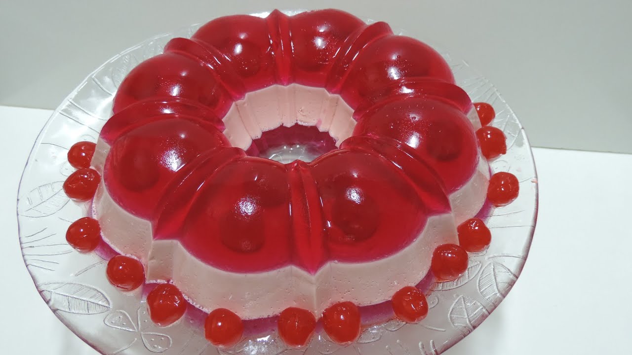 PUDIM DE GELATINA DE CEREJA