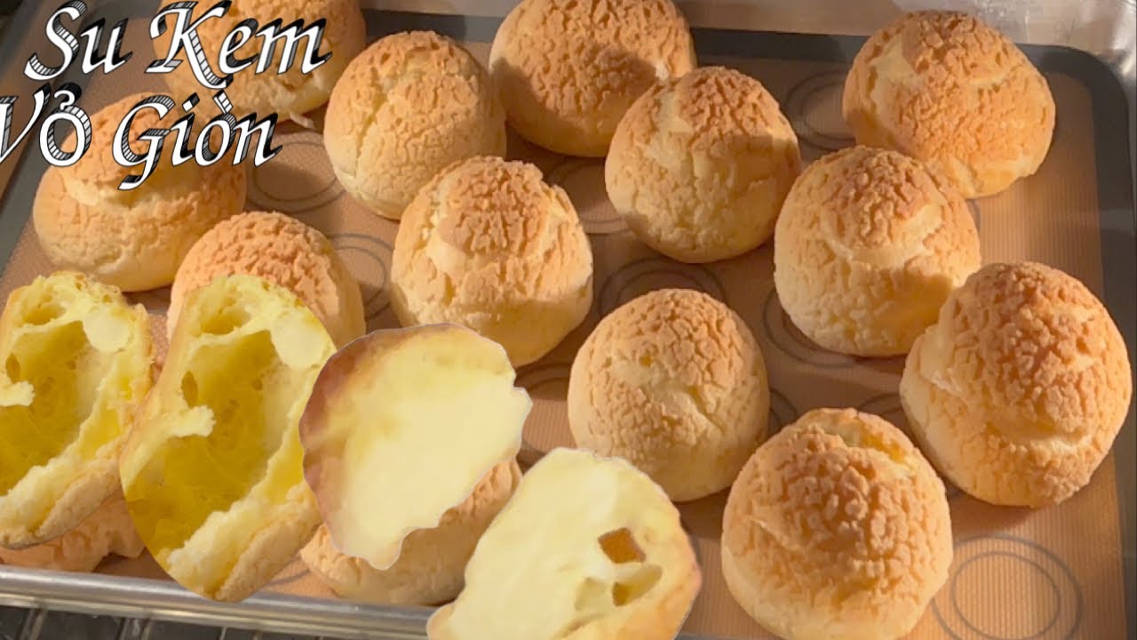 Bánh Su Kem Vỏ Giòn -  Vài Bí Quyết Để Làm Bánh Su Kem Vỏ Giòn Ngon Và Dể Thành Công - Cream Puffs