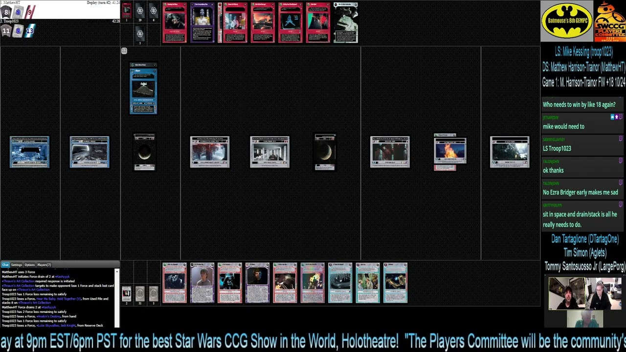 Star Wars CCG: 2024 Batmouse GEMPC Finals Game  M. Kessling (HITCO) vs. M. Harrison-Trainor (Thrawn)