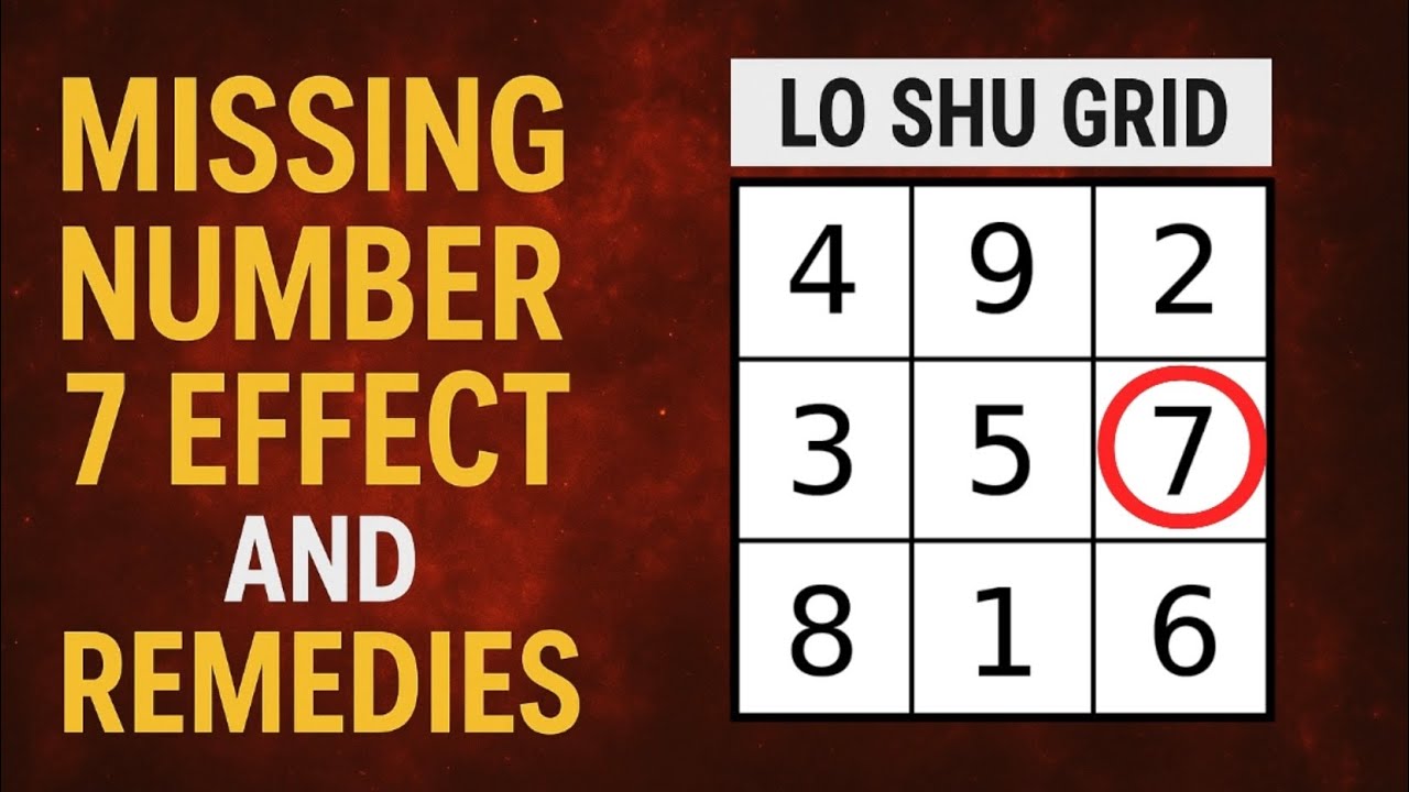 Lo shu Grid में अंक 7 मिसिंग होने के प्रभाव और उपाय - Lo Shu Grid Missing Number 7 - Numerology