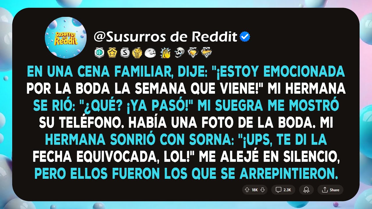 En una cena familiar, dije: 