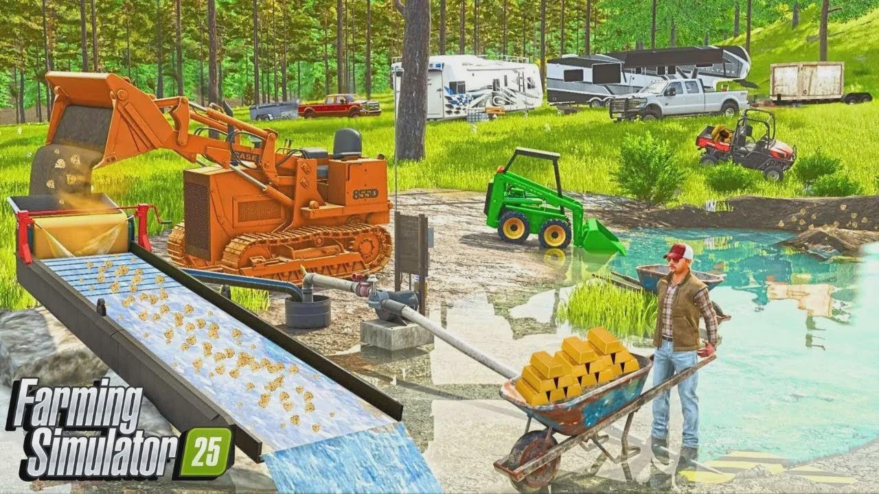 Comecei uma Mina de Ouro do Zero! (Mina do Pobretão!) | Farming Simulator 25