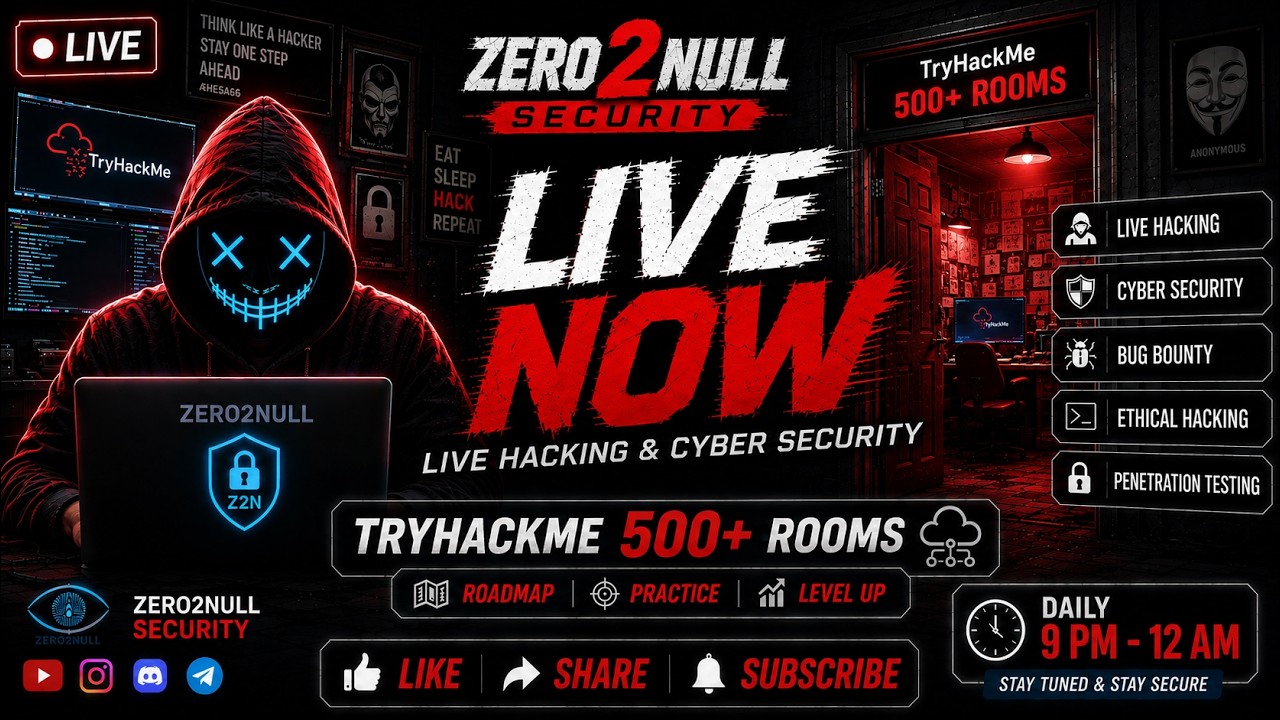 LIVE Hacking Class &ndash; From Basics to Advance! 🔥 Ethical Hacking Classes  Road to 500+ Rooms