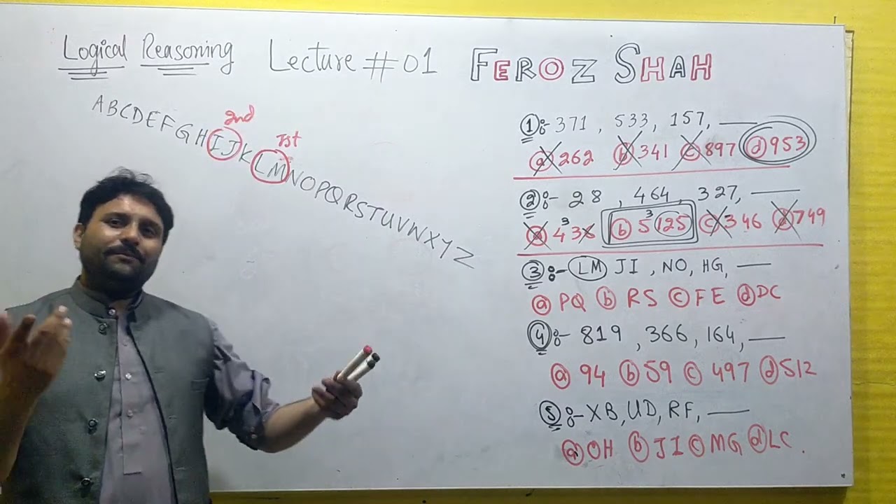 ETEA Preparation...Logical Reasoning..Lecture #01..........by Feroz Shah...