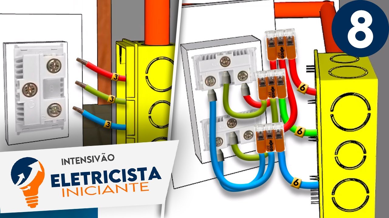 Eletricista Iniciante: Como INSTALAR tomadas SIMPLES e DUPLAS na CASA? 🔌😏