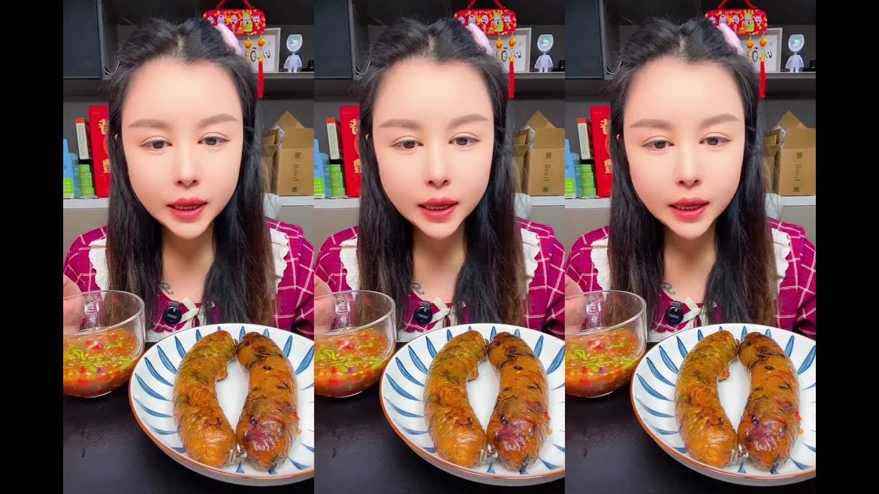 CHINESE MUKBANG SWEETFOOD,CAKE EATING SHOW EATING SPICY NOODLES MeatMingleSister