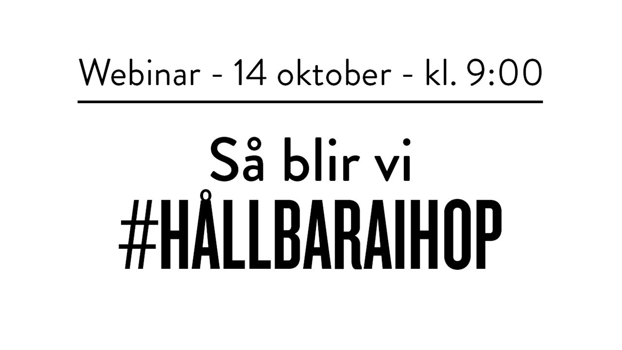 Webinar: Hur skapar vi hållbarhet genom samarbete?