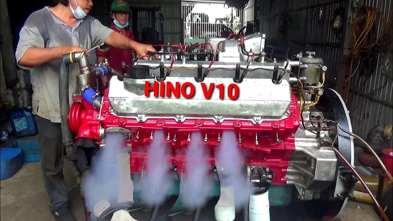 Chạy Thử Máy HINO V10,39 Nghe Điếc Tai,Khi Chưa Gắn Pô