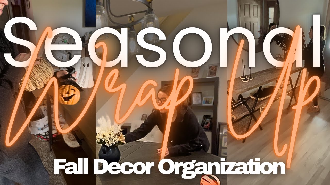 How I Organize My Fall Decor | Seasonal Wrap Up | Putting Away My Fall & Halloween Decor