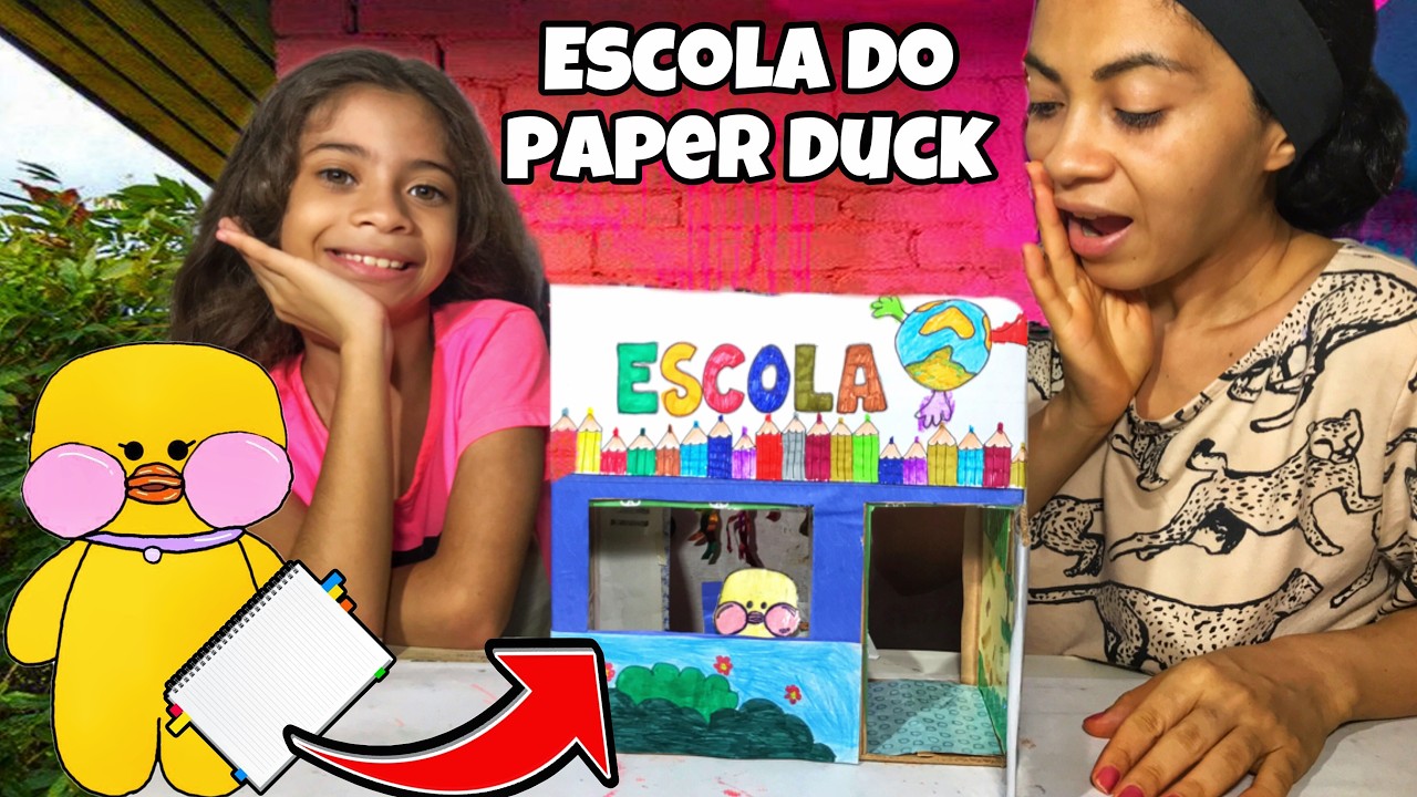 COMO FAZER UMA ESCOLA PARA PAPER DUCK! 🥰 /how to make a paper duck school