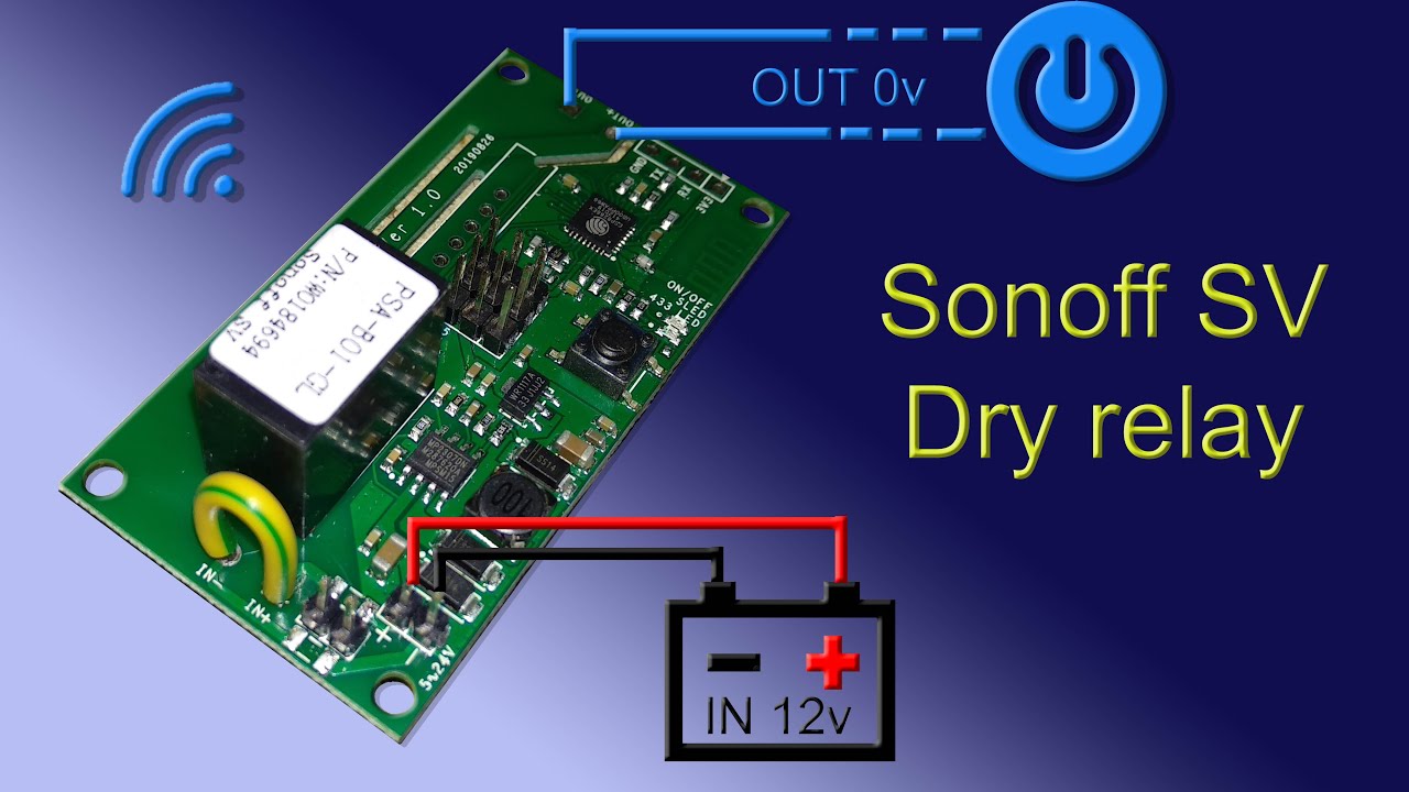 🤖 Sonoff dry relay - sonoff dry contact - sonoff current-free contact - sonoff sv pushbutton switch