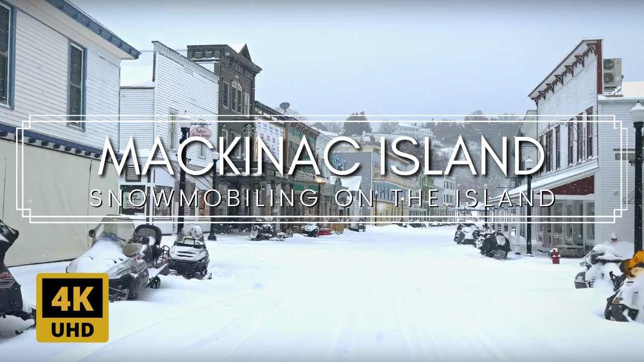 Riding a Snowmobile on Mackinac Island ❄️ A WINTER WONDERLAND!