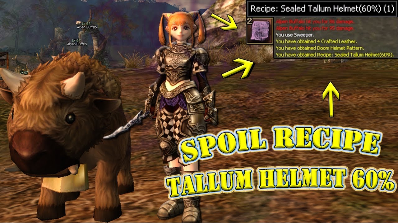 Lineage 2 Tutorial Recipe Tallum Helmet ‹ DaniloP20 ›