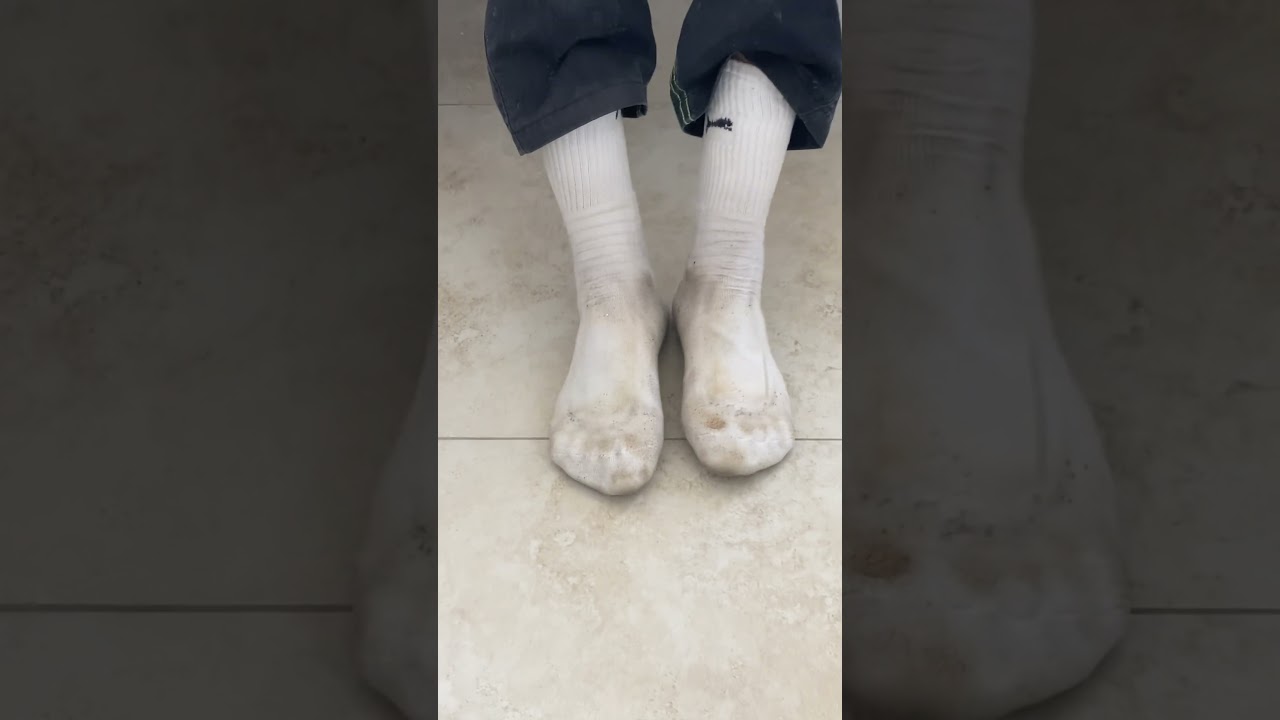 Very very dirty white puma socks