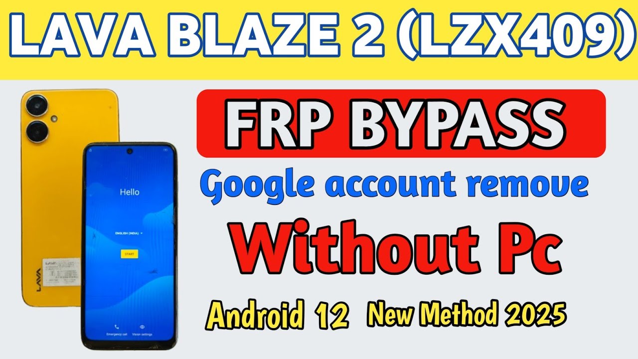 Lava balze 2 frp Bypass||Without pc Lava lzx409 google account remove||android 12_ 2025