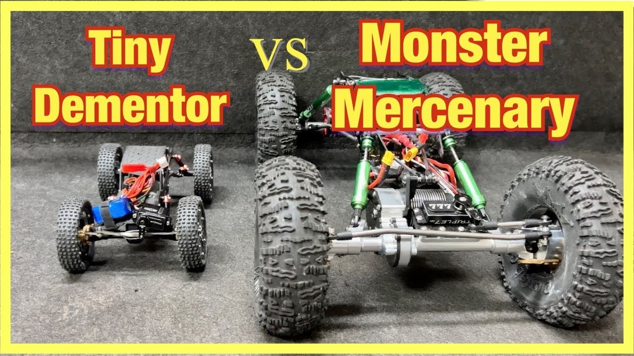 Tiny 1/24 vs Monster 1/10 Crawler Battle!