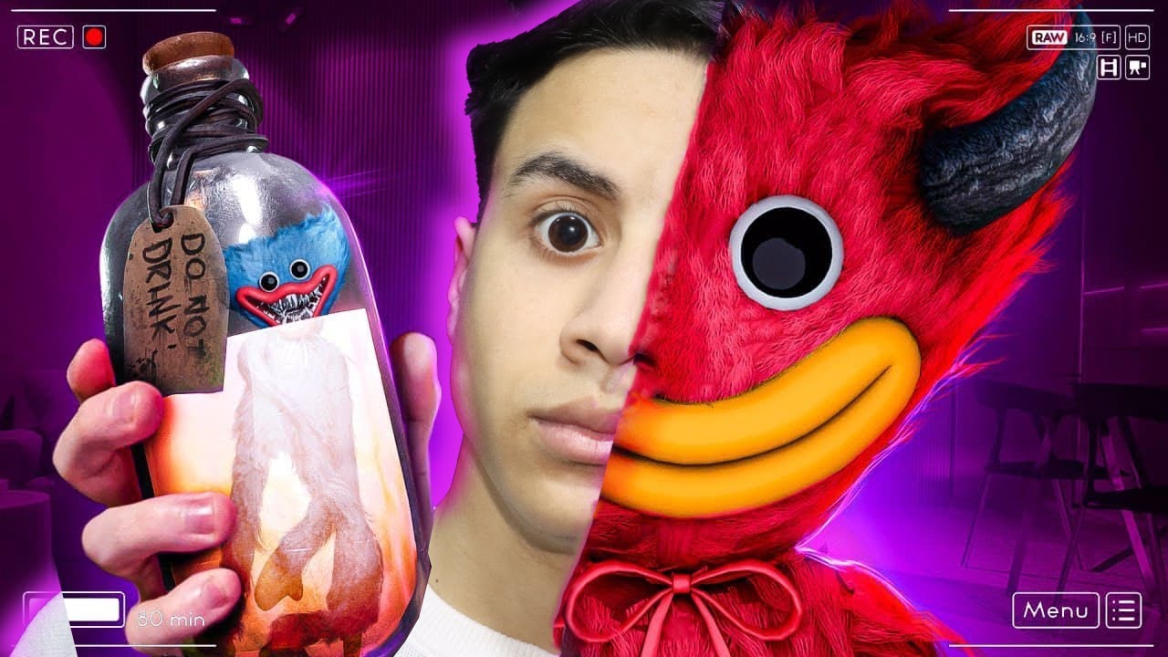 تجربة اغرب المشروبات في العالم | تحولنا إلى بوبي الشيطان |  Red Poppy Playtime  😱🔥