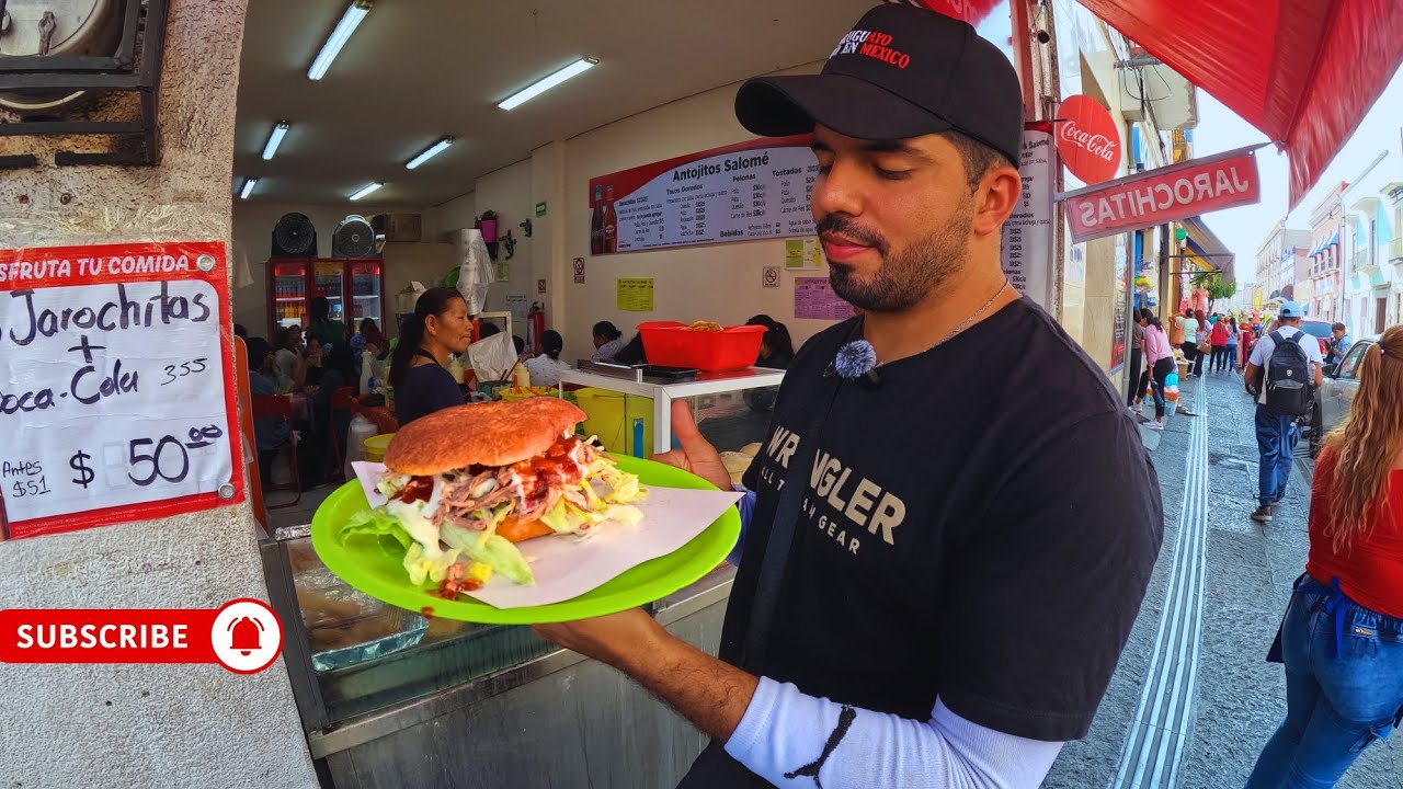 La CALE con más ANTOJITOS de Puebla URUGUAYO probando comida MEXICANA 😋🇲🇽🇺🇾