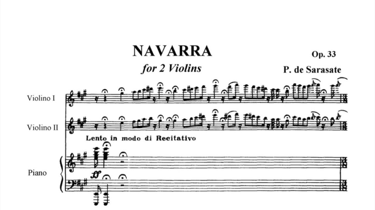 Sarasate: Navarra, Op. 33 (Oistrakh, Score)