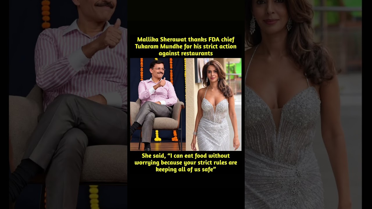 Mallika Sherawat Praises FDA Chief for Strict Action Against Restaurants! 🔥👏