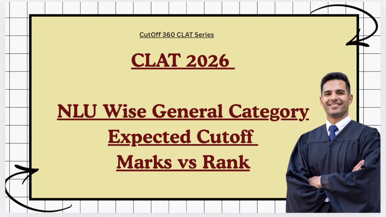 CLAT 2026 General Category NLU Wise Expected Cutoff Marks vs Rank Detailed Analysis