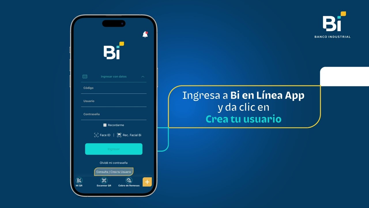Crea tu usuario de Bi en L&iacute;nea