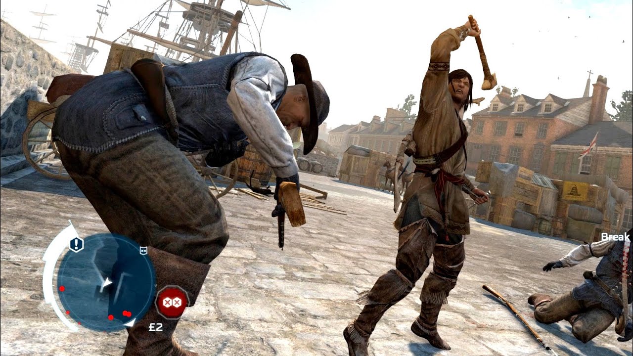 Assassin's Creed 3 Young Connor The Brutal Assassin Combat & Finishing Moves