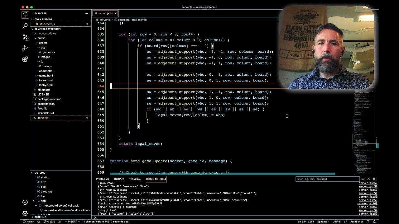 Code Othello as a Web App: Part 24: Rules - Legal Move Calculation