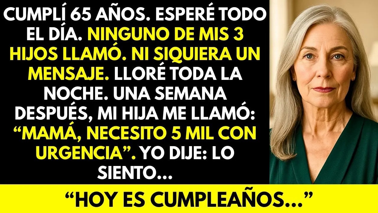 Cumplí 65 años y mis hijos no llamaron  Una semana después, llamaron pidiendo dinero  Entonces yo…