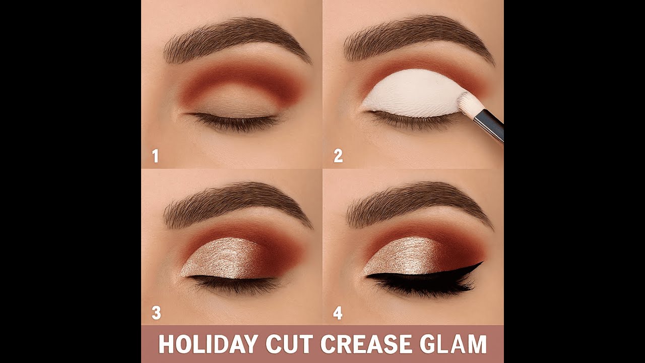 Holiday Cut Crease Glam✨Step-by-Step Makeup Tutorial|