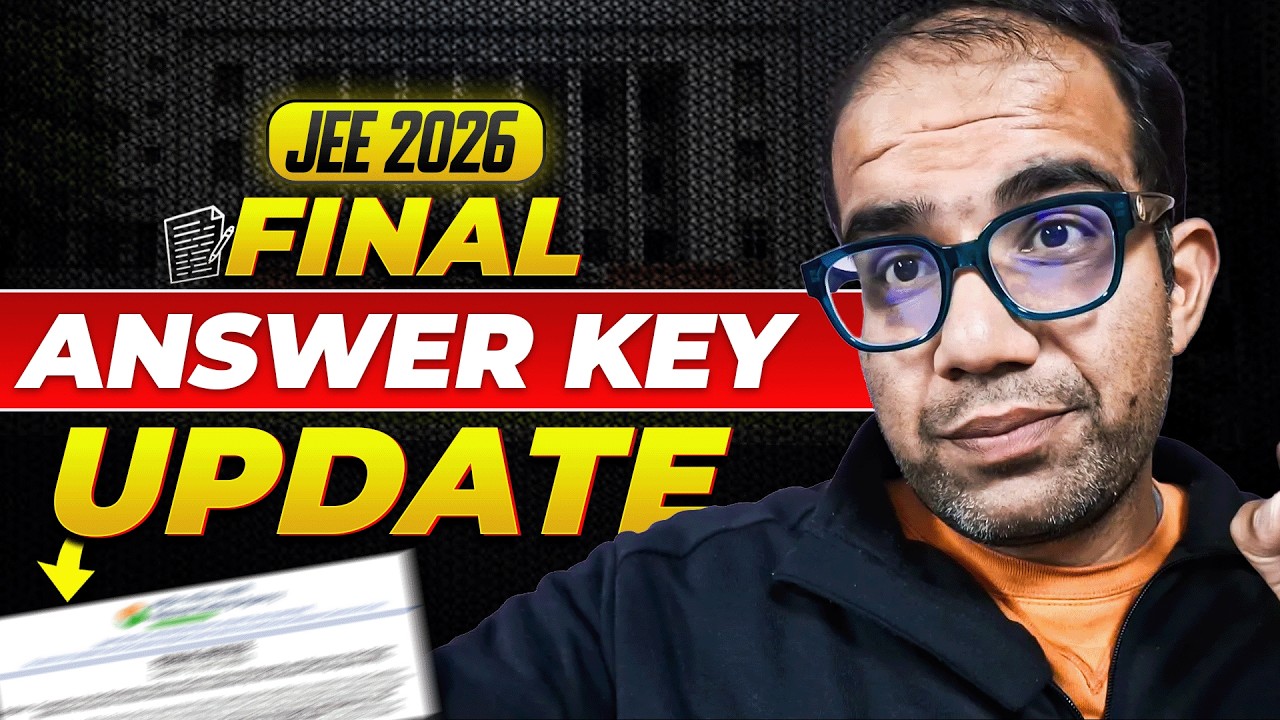 JEE 2026 | ⚠️🚨 Final Answer Key Update | Vinay Shur Sir