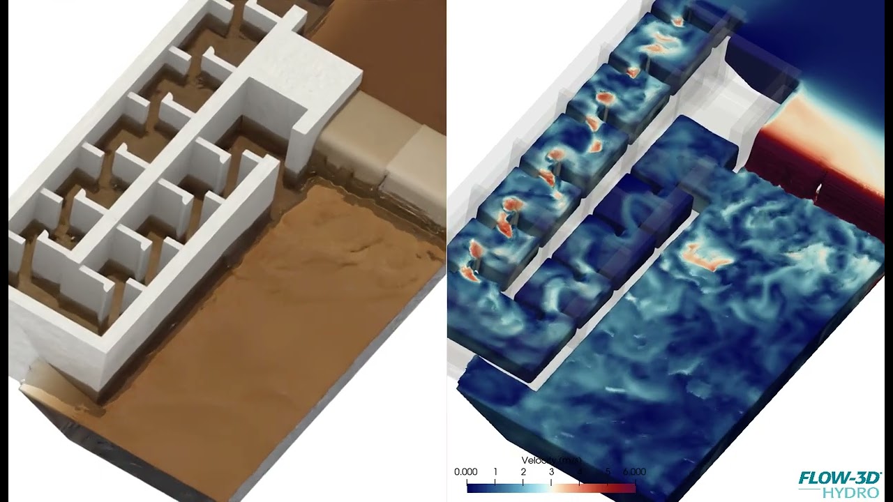 Vertical Slot Fishway at a Weir | FLOW-3D HYDRO