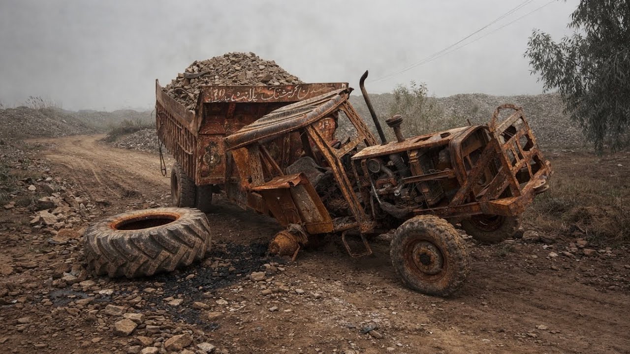 Tractor Axle Breakage Caused Loss of Control and Crash.