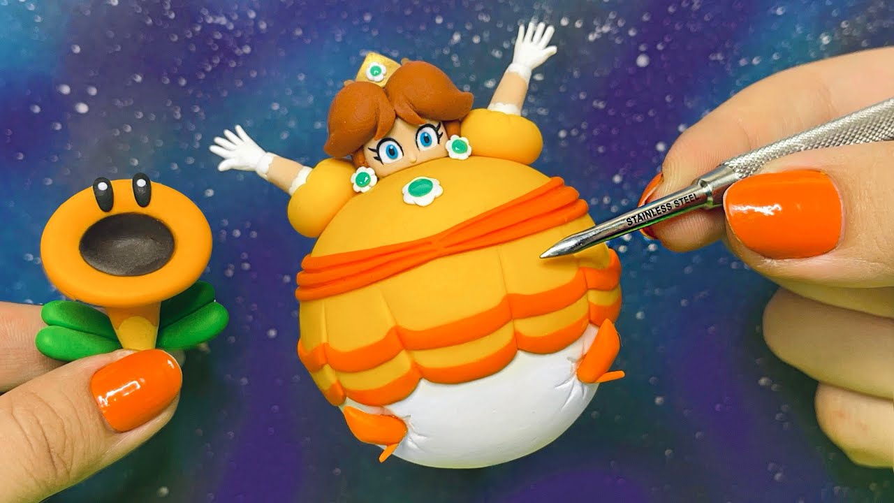 Making Balloon Princess Daisy from Super Mario Bros. Wonder | Polymer Clay