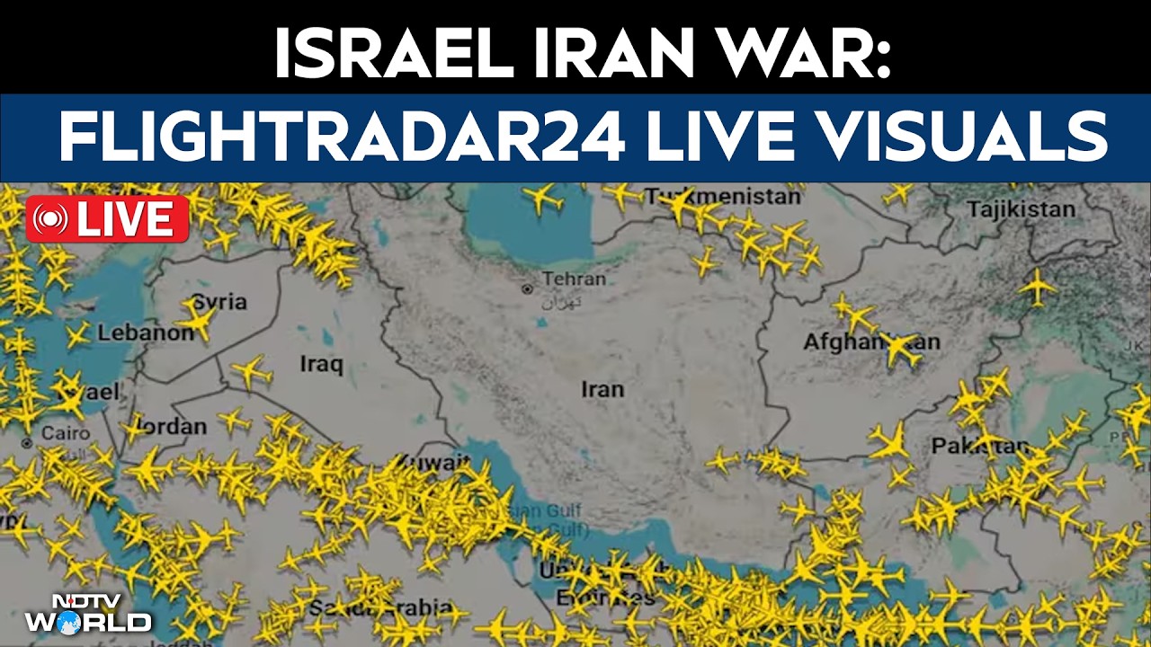 Israel Iran WAR LIVE | Flightradr24 LIVE | Closed Airspace Due To Iran Israel Conflict LIVE