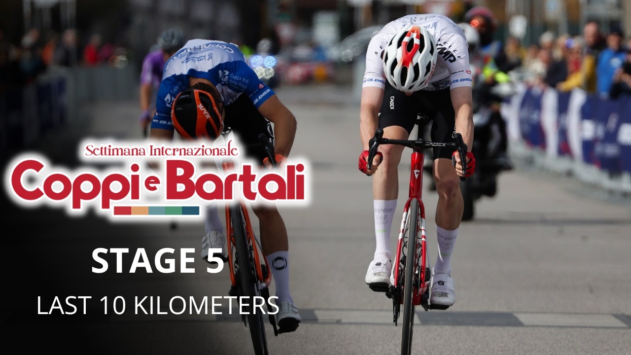 Settimana Coppi e Bartali 2026 - Stage 5 Last 10 Kilometers - Mauro Schmid and Axel Laurance battle