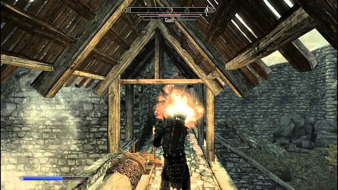 Skyrim - Kill 2 Giants Easily at Low Level (poor skills build)
